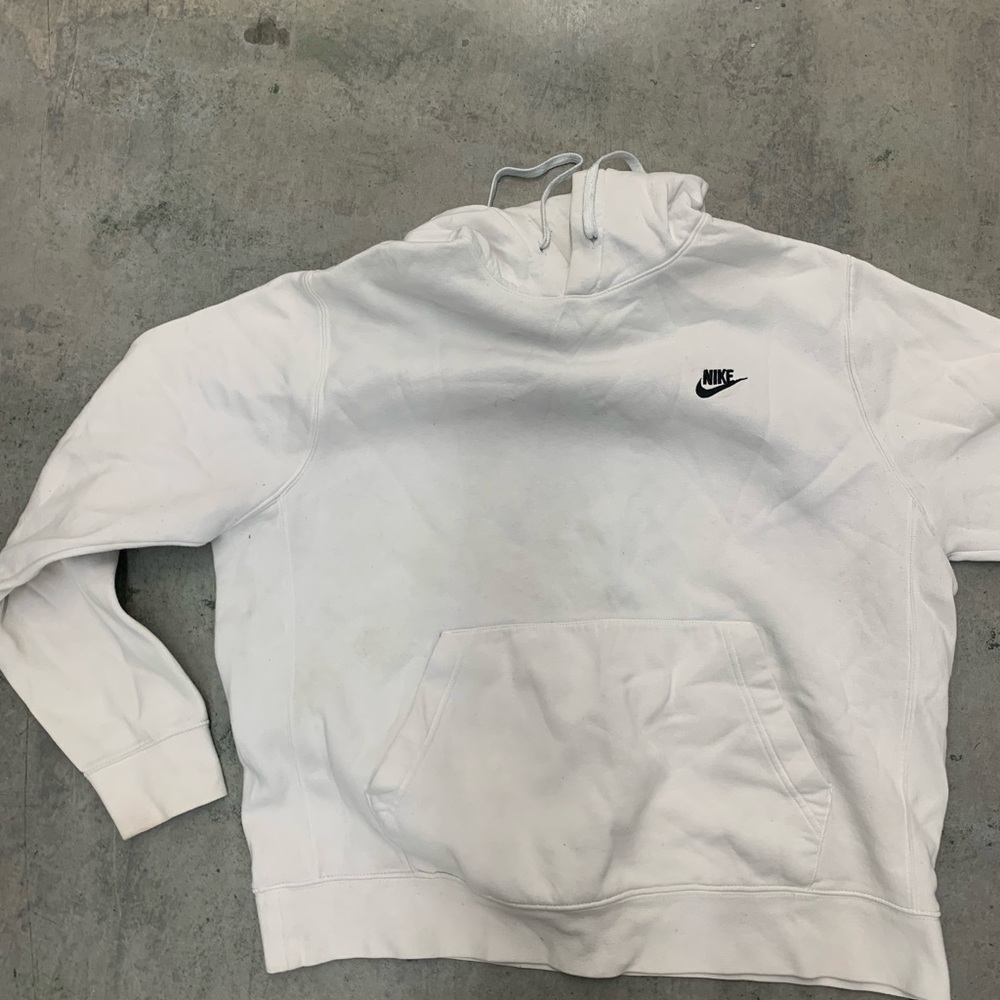 Nike white hooded sweatshirt